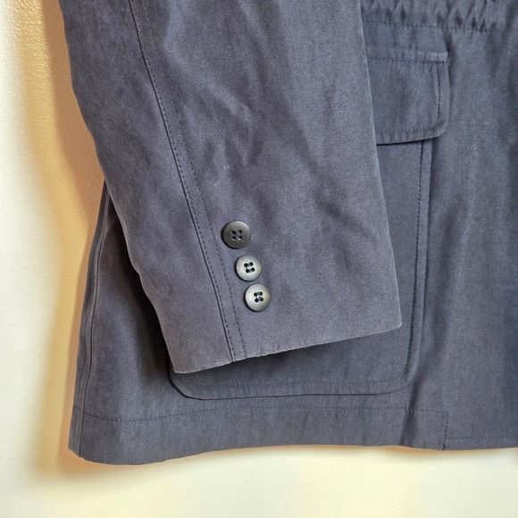 TravelSmith Mens 48R Travel Blazer Jacket Navy Safari Style 4 Pocket Lightweight - Picture 2 of 11